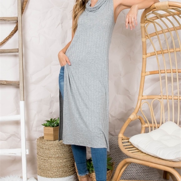 #17 Heathered grey tunic top - Picture 5 of 9